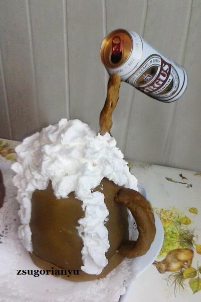 3D söröskorsó torta